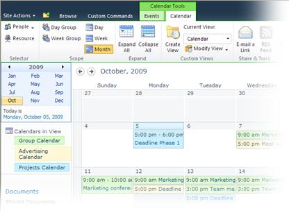 Overlaid calendars in Group Calendar